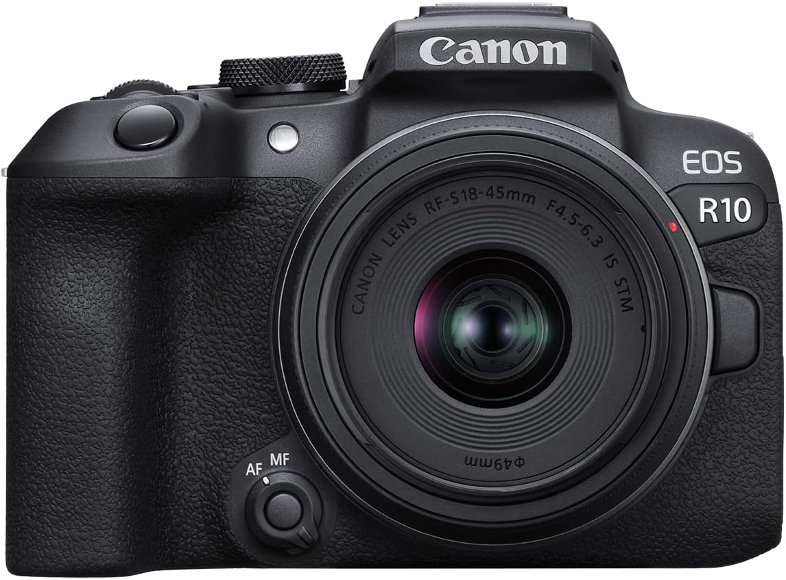 Canon EOS R10 Mirrorless Camera RF-S18-45mm F4.5-6.3 is STM Lens Kit