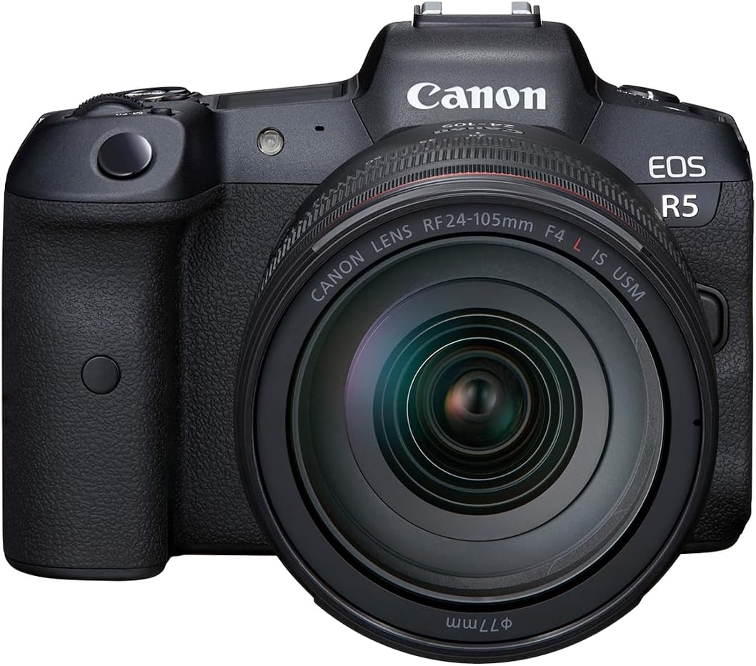  Canon EOS R5 Mirrorless Camera RF24-105mm F4 L is USM Lens Kit, Full-Frame Hybrid Camera